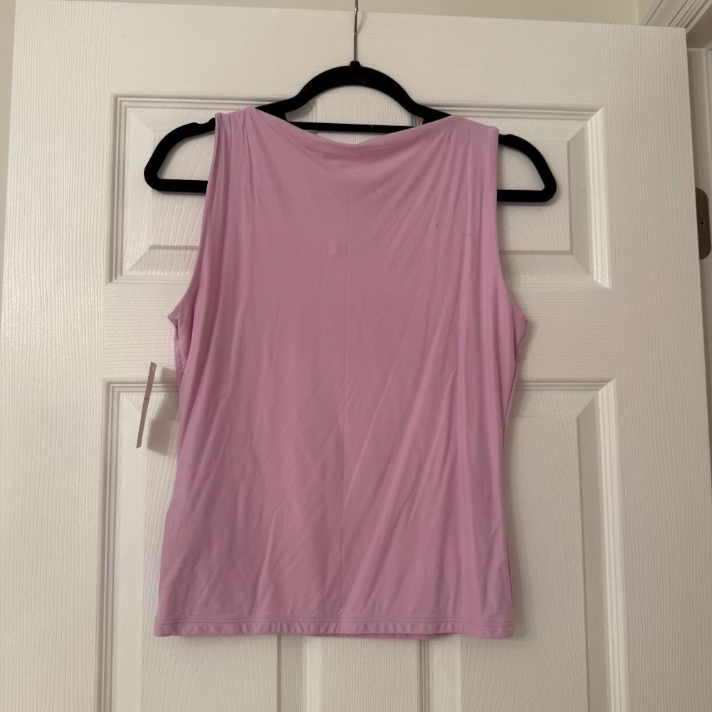 Abercrombie & Fitch Pink Fitted High Neck Top - Picture 4 of 4